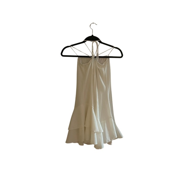 Lucy in the Sky Asymmetric Frill Dress in Vanilla, NWOT Size L - Picture 2 of 7